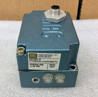 MAC VALVES PPC5B-AAA-CGAB-BBB-F0 PRESSURE CONTROL VALVE 0-30 PSI NEW IN BOX