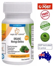 ORGANIC Moringa Oleifera Capsules - 500mg - AU Stock