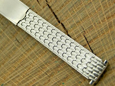 Speidel NOS Vintage Unused Stainless Watch Band 13mm Straight Lug Deployment