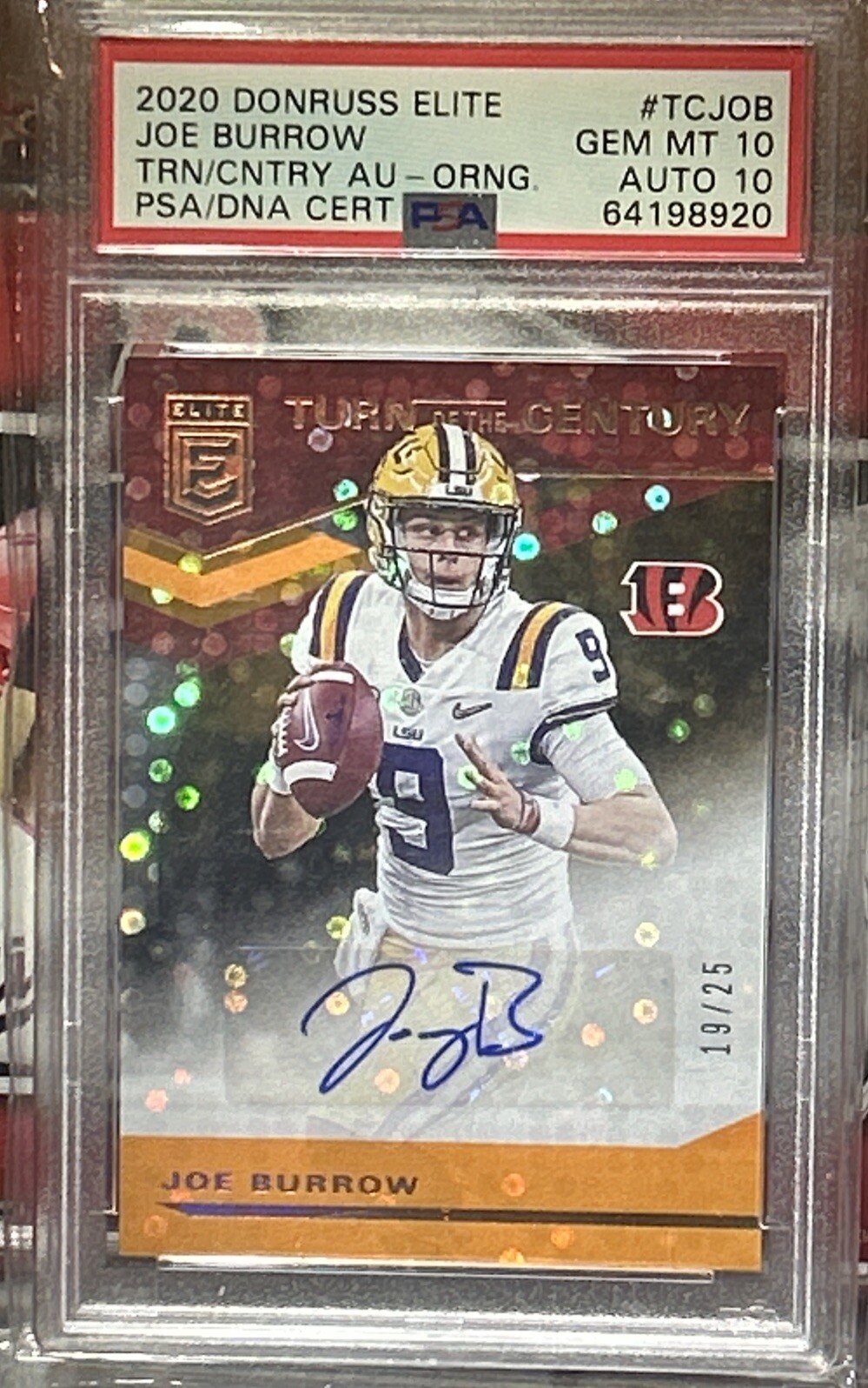 Joe Burrow Panini Donruss Elite Turn of the Century Autographs #TCJOB Base