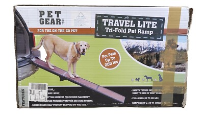 Pet Gear Travel Lite Tri Fold Pet Ramp Chocolate