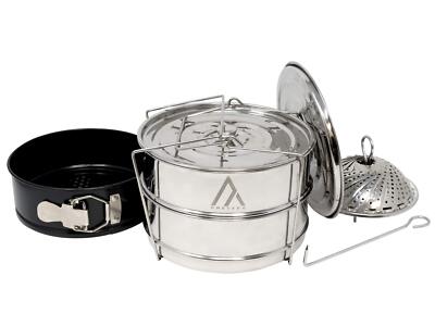 Stackable Stainless Steel Pressure Cooker Steamer | Non Stick Spring Form Pan |