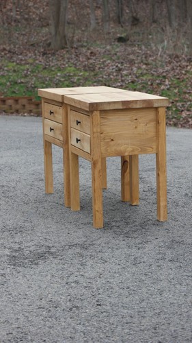 Rustic Cabin-Style Nightstand With 2 Drawers. Farmhouse-Style Furniture. - Picture 5 of 5