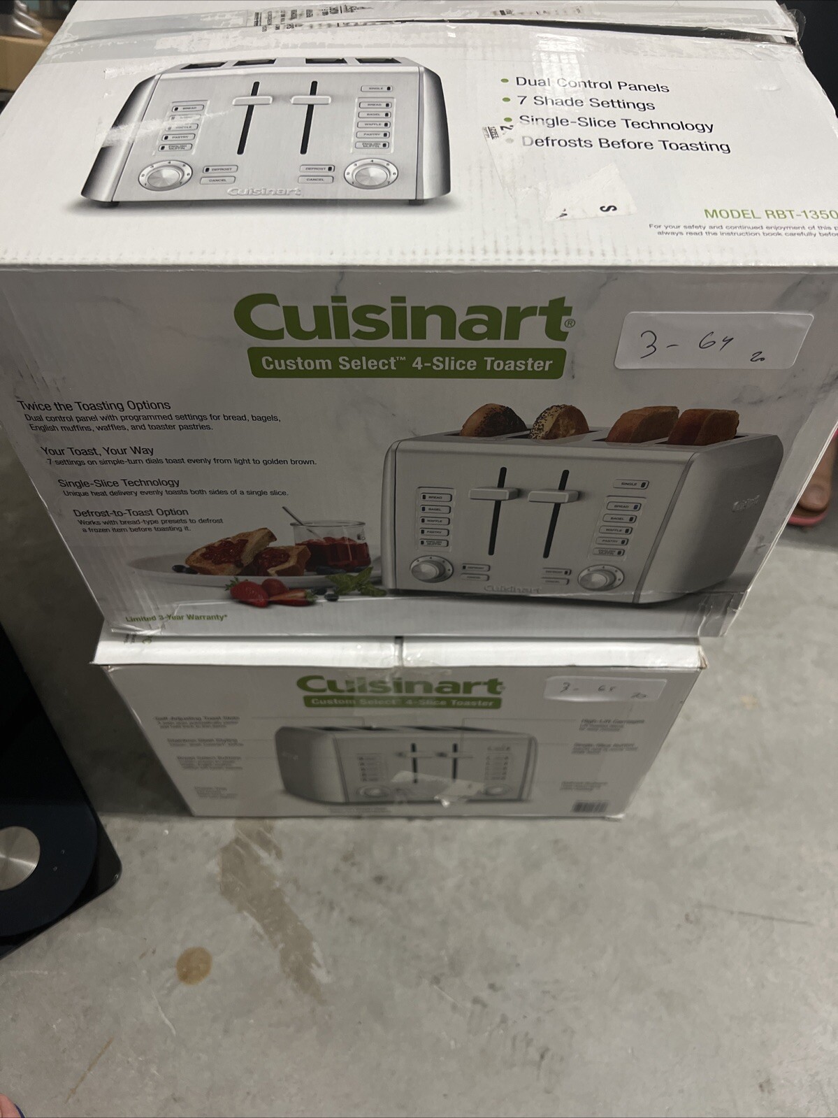 Cuisinart RBT1350PC Custom Select 7Shade Settings 4Slice Toaster