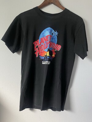 Vintage 1991 Planet Hollywood San Antonio T-Shirt Men's Size Small Black