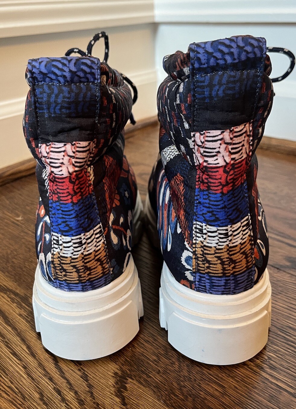 SAOLA Stivaletti donna Farm Rio fiori ananas suola a strappo plateau 6 5 35 ~ prezzo consigliato $295