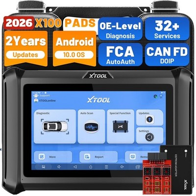 XTOOL X100PADS KFZ OBD2 Diagnosegerät IMMO Key Programmer ALLE System ECU Coding