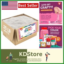 25lb Colored Sand Set for Crafts Kids Safe Sensory Play Art Projects Classroom