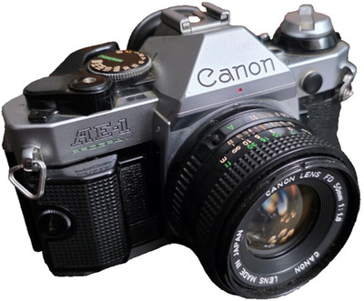 Canon AE-1 Program 35mm SLR w/50mm 1.8 Lens Flash & Lots of Extras