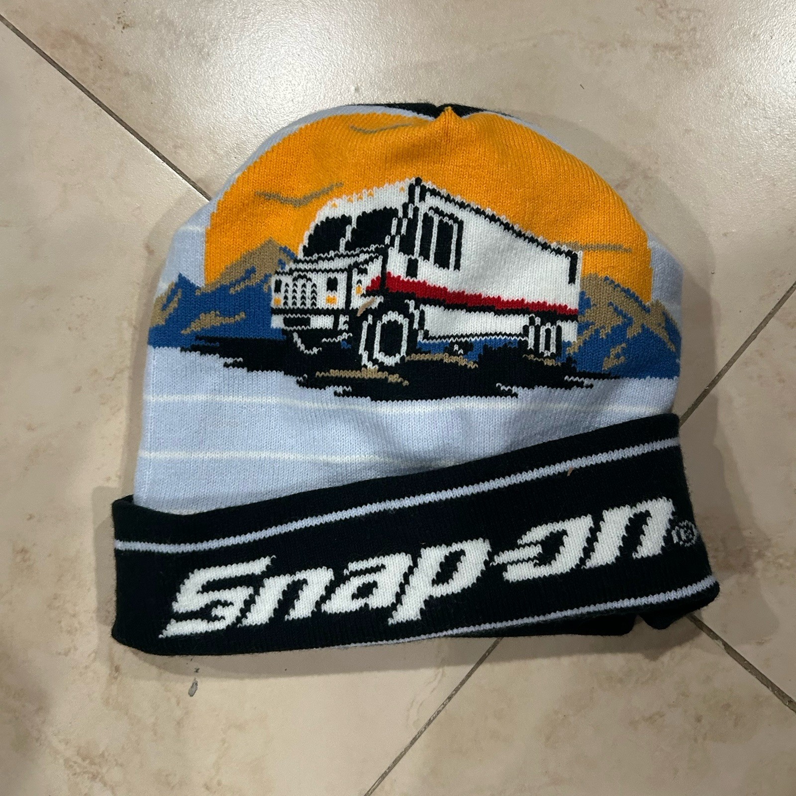 Snap On Tools Hat Mens One Size Beanie Distressed Style Trucker