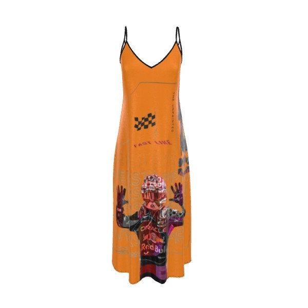 Luxury Designer Silk Slip Dress Limited Edition F1 Verstappen 50percent RRP:499€,XS
