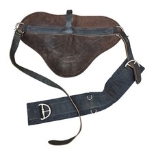 Riders Choice Bareback Saddle Pad with Girth Brown Suede Felt Western Tack