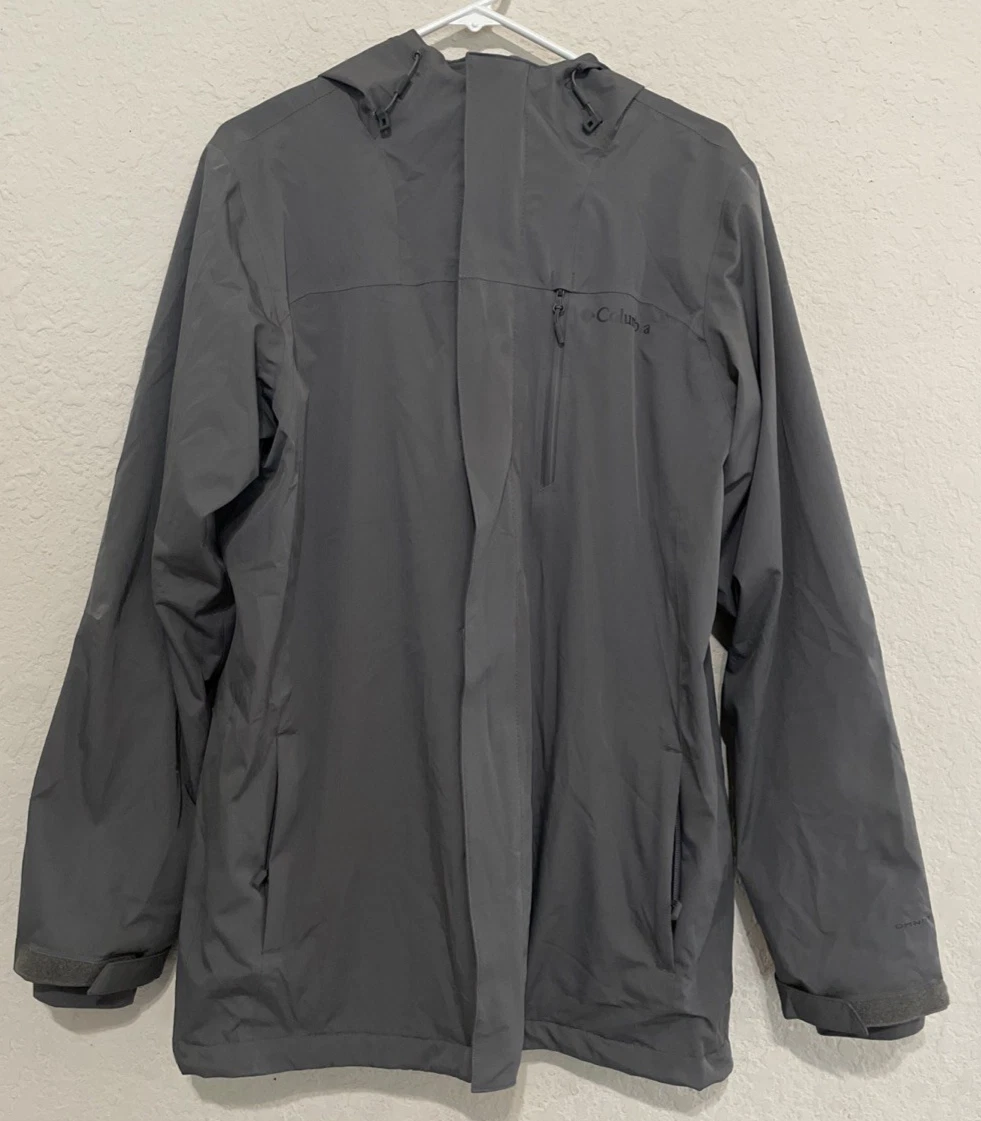 Columbia Jacket Mens Small Watertight II Rain Waterproof Breathable Light Grey