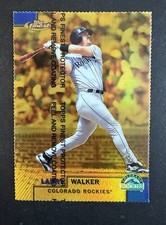 1999 Topps Finest Larry Walker #205 Gold Refractor 080/100 Mint  HOF Rockies