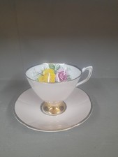 Vintage Tea Cup & Saucer. S. Hancock & Sons "Corona Ware" Pale Pink Bone China  