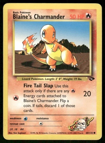 Pokemon Tcg Blaine's Charmander #60 Pokemon Gym Challenge MP