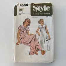 Style 2588 Sewing Pattern Nightdress 70s Size 12 34" Bust Uncut