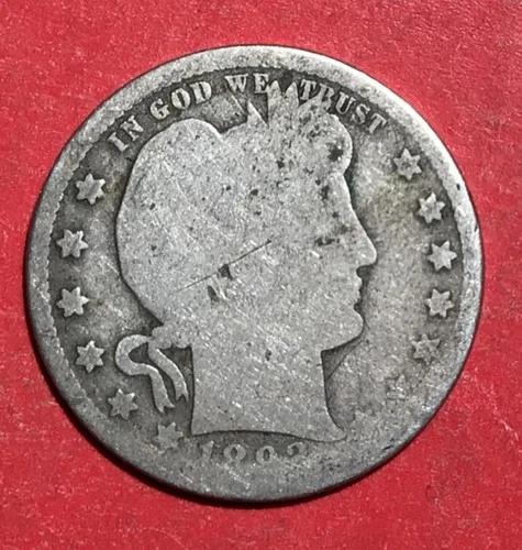 1892O? US Barber SILVER Quarter "New Orleans" Mint! Old US Coin!