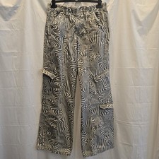 BDG Urban Outfitters Y2K Cargo Wide-leg Cotton Printed Pants Women's Small