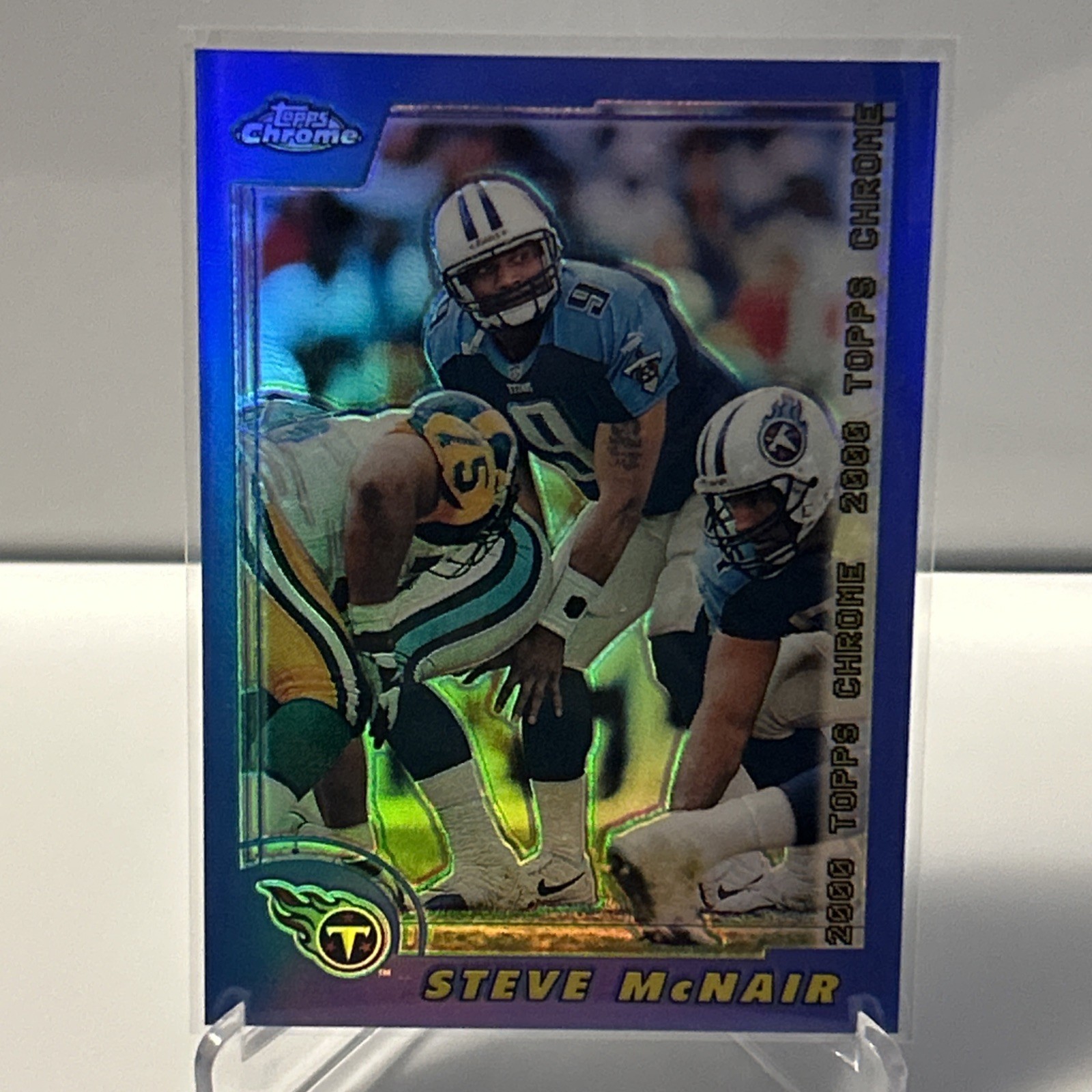 2000 Topps Chrome Refractor Steve McNair Tennessee Titans #32