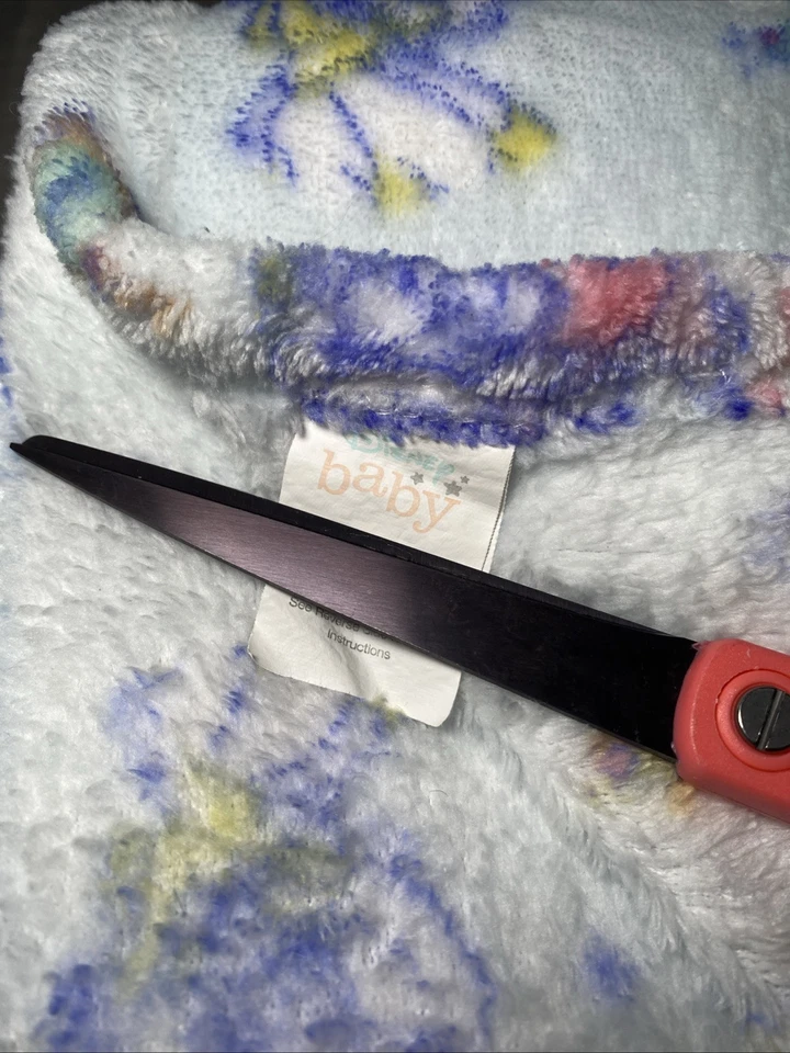 Manta Princesa Bebé Disney Azul Claro Felpa Suave Felpa Vellón Lovey 30"x36" Foto 3 de 4