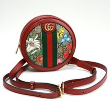 Gucci Ophidia GG Flora borsa zaino mini rotonda in pelle rossa con scatola/D quasi come nuova