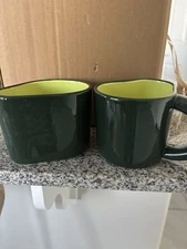 Tabitha Brown AVOCADO 16oz Stoneware Coffee Mug Cup Green 4 Piece Set New In Box