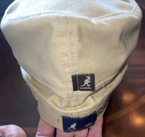 Kangol Cotton Twill Army Cap Flex Fit L/XL Vietnam Tan Brown Streetwear Comfort - Picture 8 of 11
