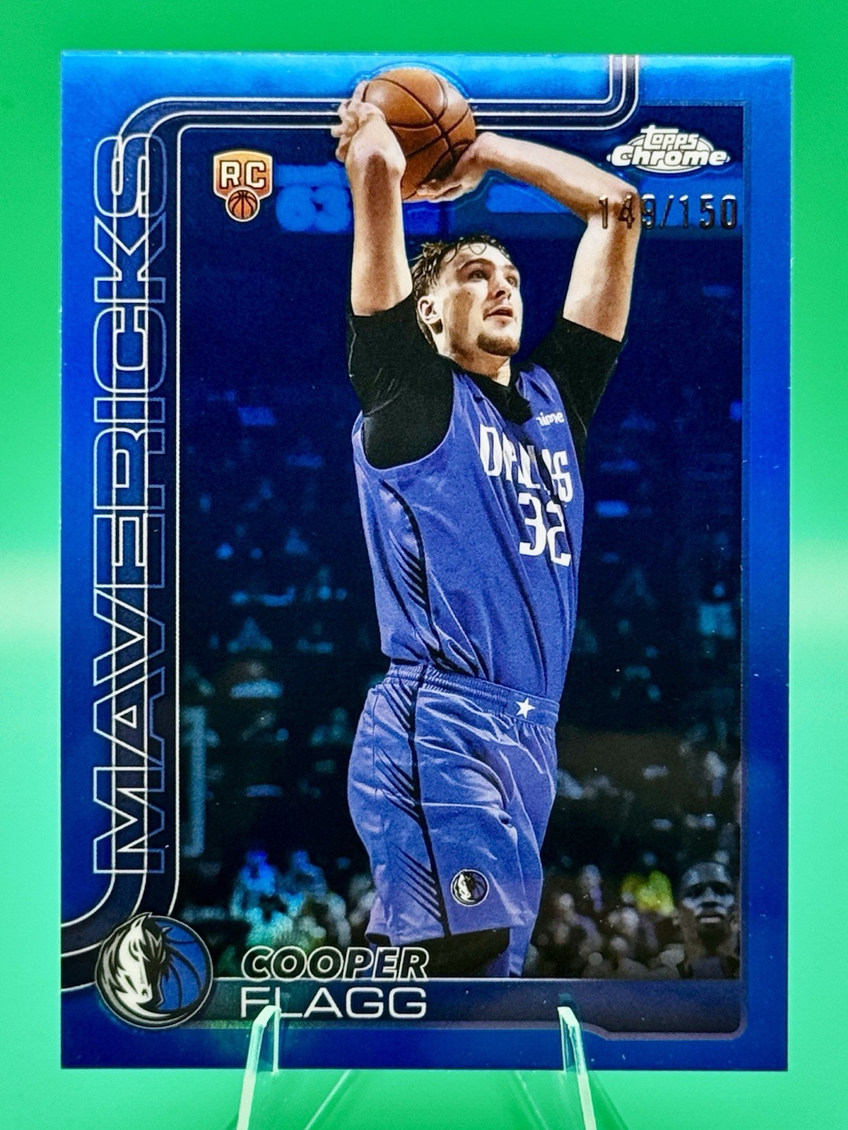 2025 Topps NBA Chrome #251 COOPER FLAGG True Blue Refractor 149/150  RC Card