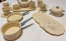 VTG 19 Pc Chilton Globe Children  s Tea Set And Dishes  Tea Rose  