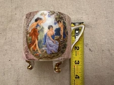 Royal Halsey Tea Cup - Roman Figures - Gold Luster, Footed