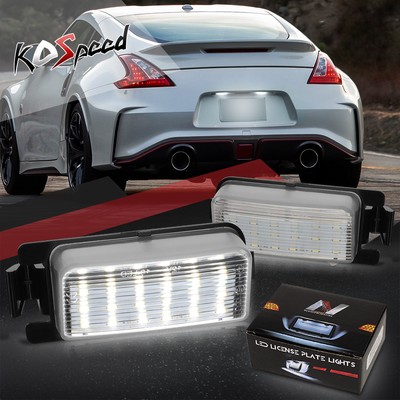 Nuvision LED Rear License Plate Lights for 03-20 350Z 370Z GTR G35 G37 Q40 Q60