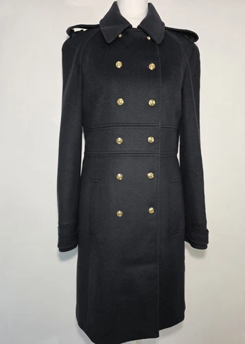 Cappotto doppiopetto Gucci nero in lana taglia IT 40.