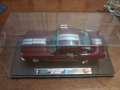 NEWRAY 1966 MUSTANG GT-350 MAROON WITH SILVER STRIPES 1:32 SCALE DIE CAST! 