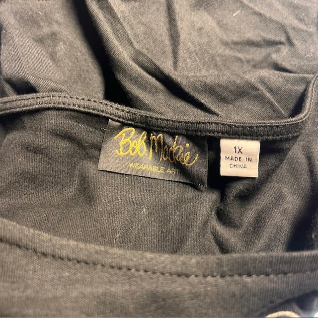 Bob Mackie Black, Silver & Blue Wearable Art Size… - image 7