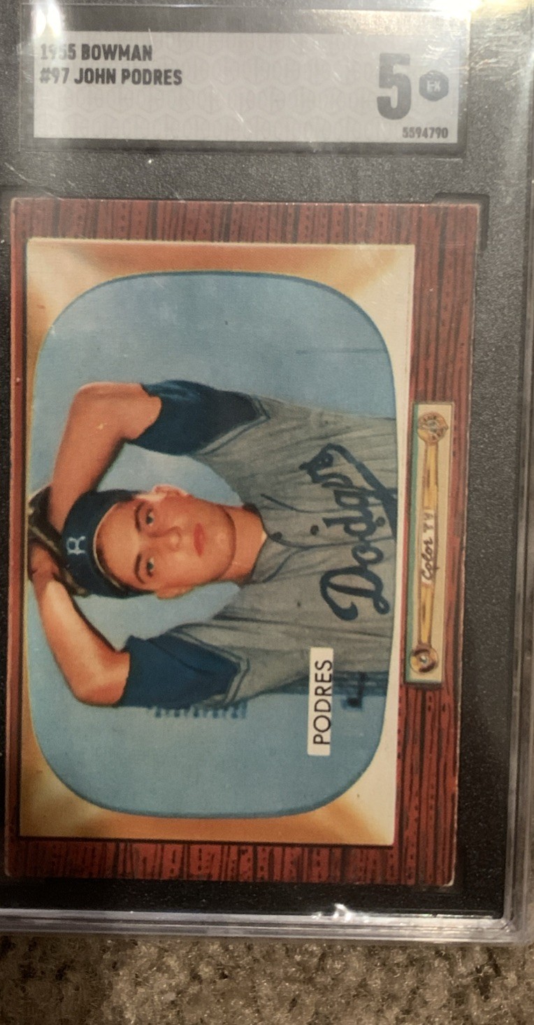 1955 Bowman #97 john podres sgc 5