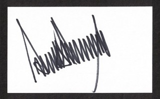 Donald Trump United States President Original Signed Autograph 3x5 Index Card