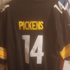 Nike NFL Pittsburgh Steelers Pickens #14 Black/Yellow L Jersey Official Licensed