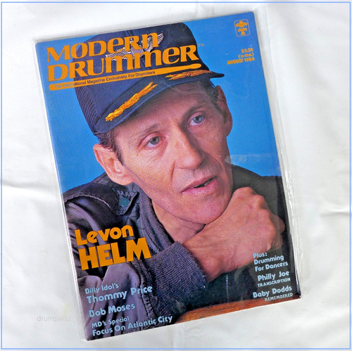 MODERN DRUMMER - Aug 1984 - LEVON HELM + Thommy Price with Billy Idol