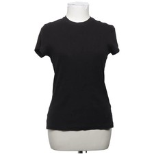 Weekday, T-shirt, Größe: M, Schwarz, Baumwolle/Elasthan, Einfarbig #Cza