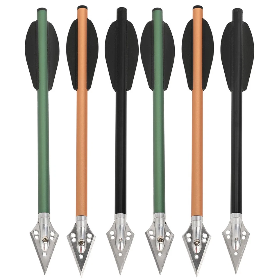 6.3" Pistol Crossbow Bolts Aluminium Arrow Blade Broadhead 50-80lb Mini Bow Hunt - Image 2 of 4