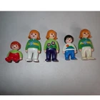 Vintage 1990 Geobra Playmobil 123 Figures Lot Of 4 Girls Boy Toddler