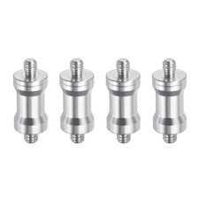 4PCS 1/4" Male to M6 Male 0.58 x 0.98Inch Light Stand Aluminum Alloy Screw