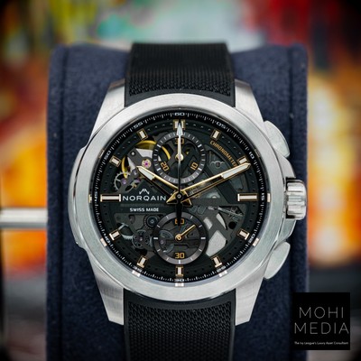 2024 Norqain Independence Skeleton Chrono 42mm Stainless Steel Flyback FULL SET