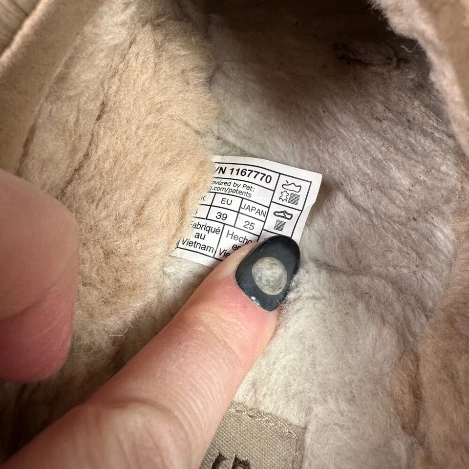 Zapatilla UGG Tasman Maxi Beige Plataforma Rizada Genuina Piel de Oveja para Mujer 8 Foto 4 de 4