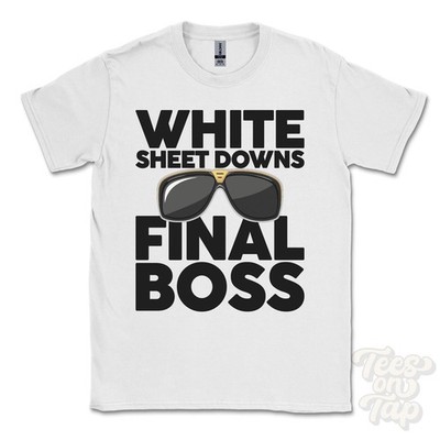 WHITE SHEET DOWNS FINAL BOSS T-SHIRT lustiges Weihnachtsgeschenk Mere Wiltshire England