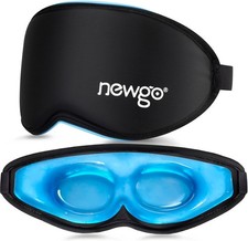 NEWGO Cooling Gel Eye Mask, 3D Blocking Lights Weighted Sleep Mask, Reusable Ze