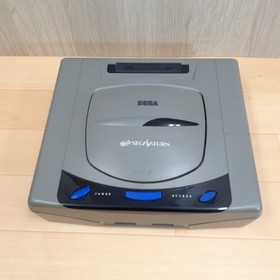 SEGA SATURN Console bundle with 2 controllers & 5 Games Japanese Gray tested
