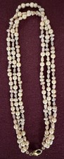 echte Perlenkette mit teilweise Akoyaperlen ( runde Form ) 45  cm Länge
