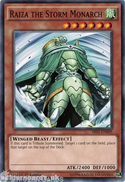 SR01-EN009 Raiza the Storm Monarch 1st edition Mint YuGiOh Card